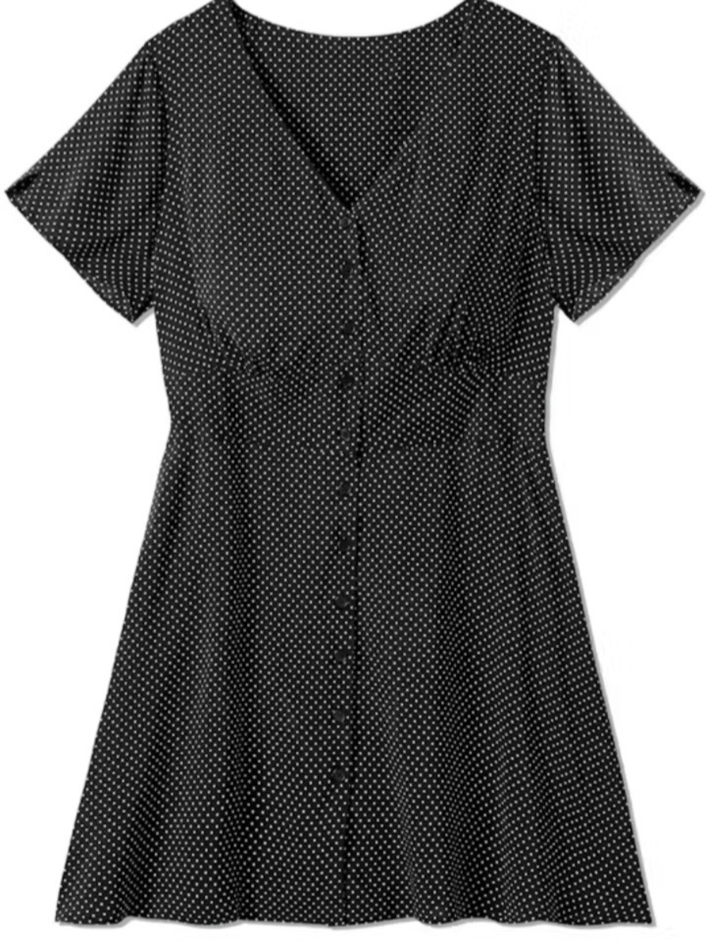 Love & Legend Black & White Polka Dot Short Sleeve Mini Dress Jordyn Woods 90210
